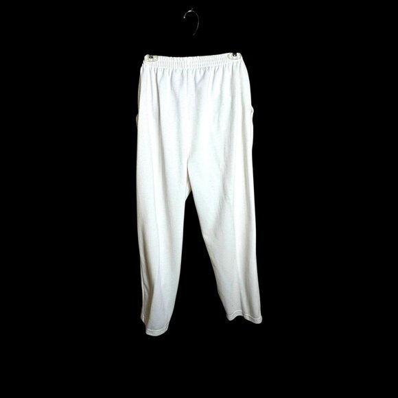 Woman's White with Gold Embroider Sweatshirt & Pants Set size XL Nautical - Picture 8 of 15